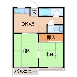 河瀬マンションの物件間取画像